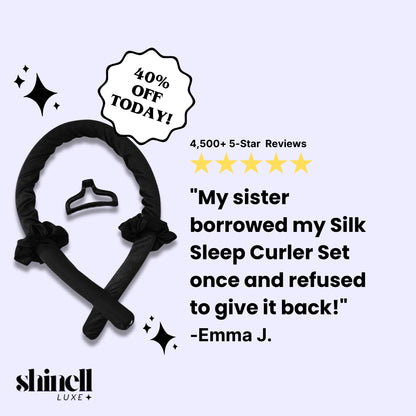 Silk Sleep Curler Set – Heatless Hair Curler Model