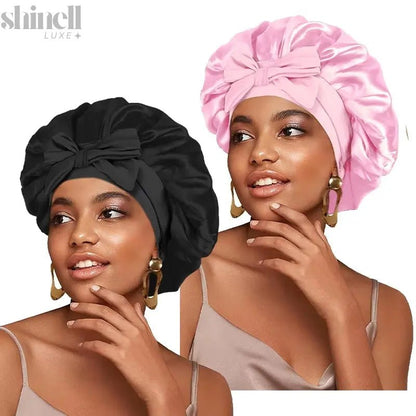 Belle Silk Night Bonnet - SHINELL - LUXE.COM