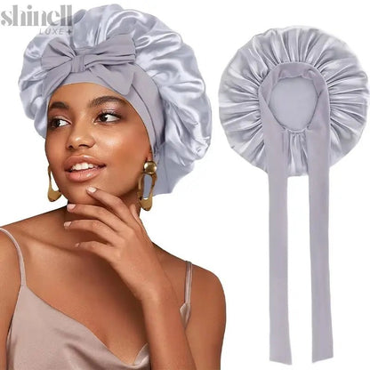 Belle Silk Night Bonnet - SHINELL - LUXE.COM
