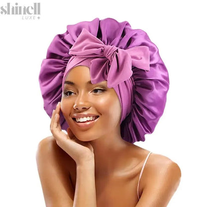 Belle Silk Night Bonnet - SHINELL - LUXE.COM