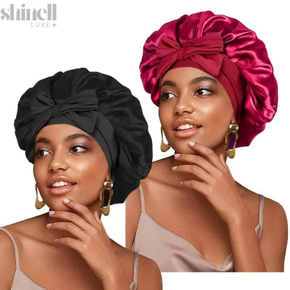 Belle Silk Night Bonnet - SHINELL - LUXE.COM