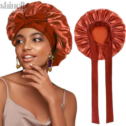 Belle Silk Night Bonnet - SHINELL - LUXE.COM