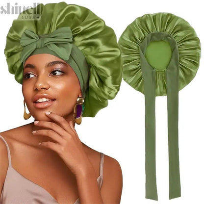 Belle Silk Night Bonnet - SHINELL - LUXE.COM