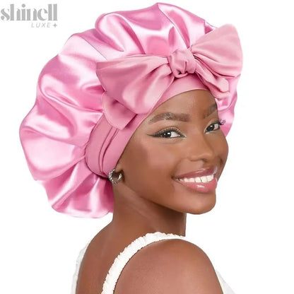Belle Silk Night Bonnet - SHINELL - LUXE.COM
