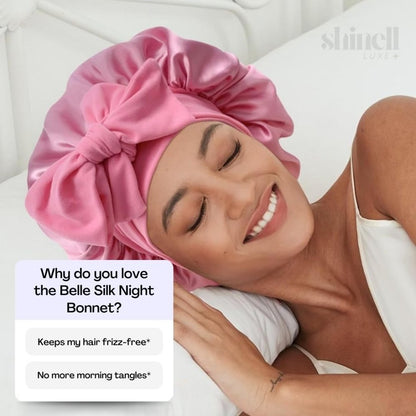 Belle Silk Night Bonnet - SHINELL - LUXE.COM