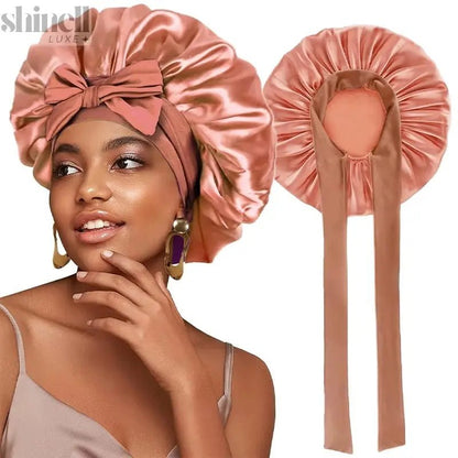 Belle Silk Night Bonnet - SHINELL - LUXE.COM