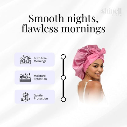 Belle Silk Night Bonnet - SHINELL - LUXE.COM