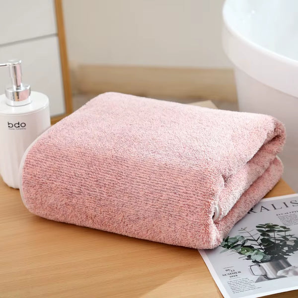 70X140Cm Bamboo Charcoal Coral Velvet Bath Towel for Adult Soft Absorbent Bamboo Carbon Fiber Household Bathroom Towel Sets