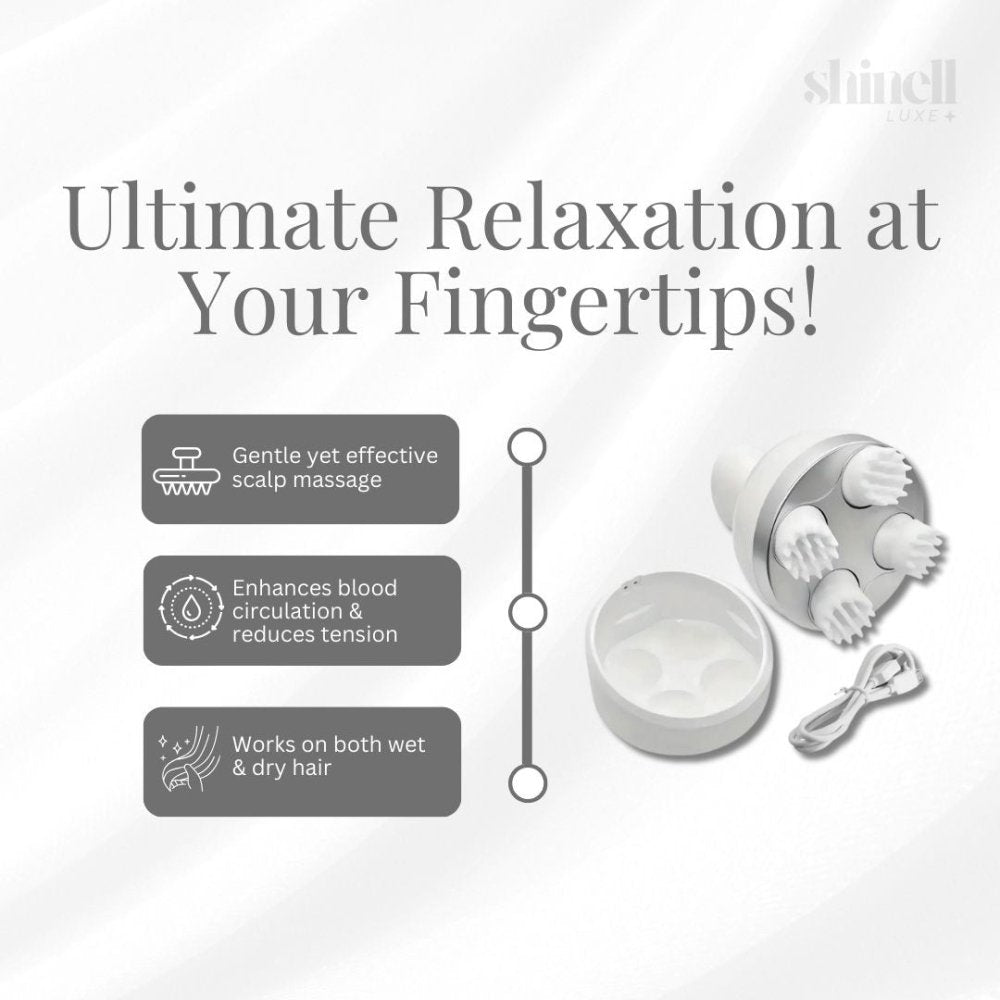CalmEase WetDry Head Massager - SHINELL - LUXE.COM