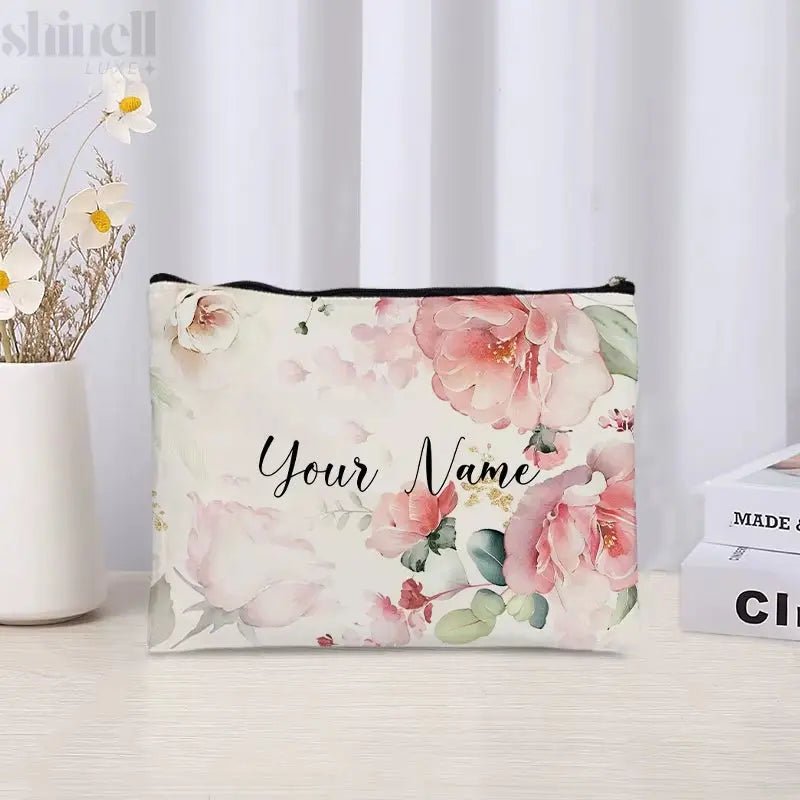 Custom - Named Floral Travel Bag - SHINELL - LUXE.COM