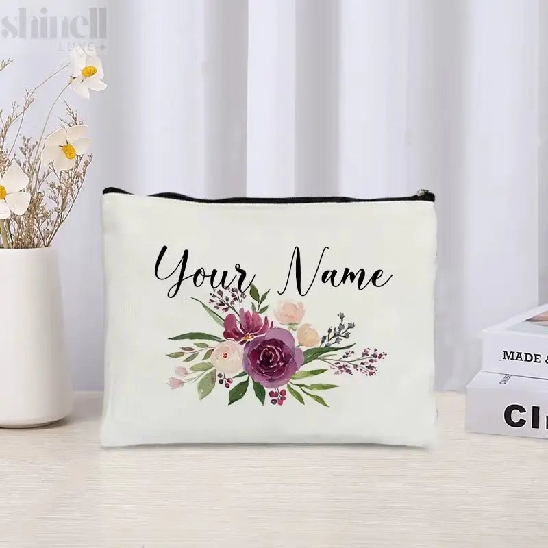 Custom - Named Floral Travel Bag - SHINELL - LUXE.COM