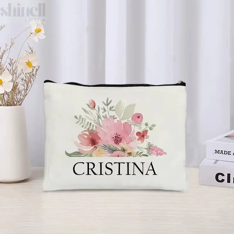Custom - Named Floral Travel Bag - SHINELL - LUXE.COM