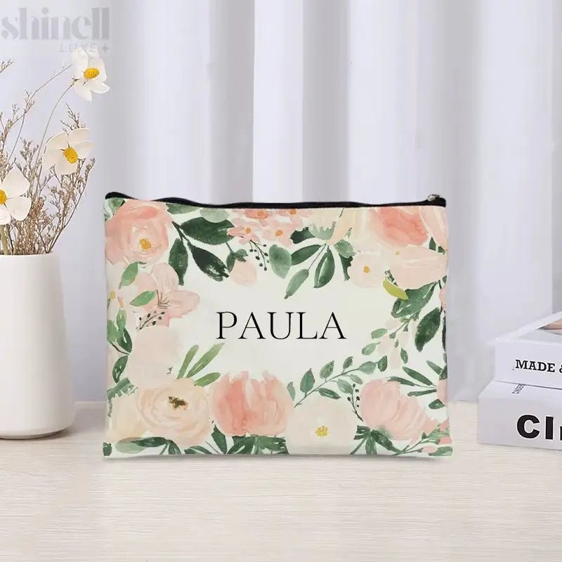 Custom - Named Floral Travel Bag - SHINELL - LUXE.COM