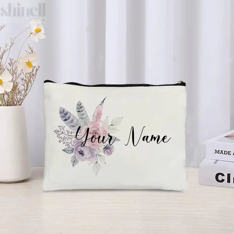 Custom - Named Floral Travel Bag - SHINELL - LUXE.COM