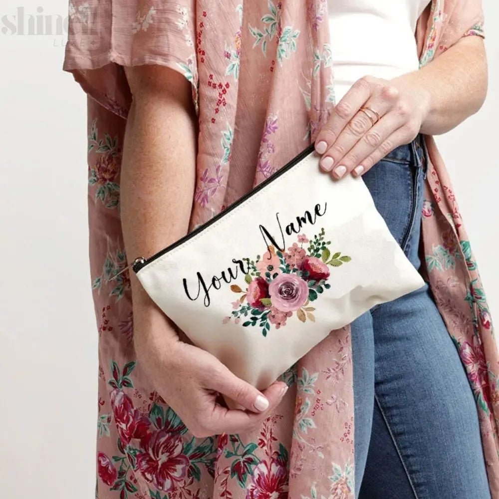 Custom - Named Floral Travel Bag - SHINELL - LUXE.COM