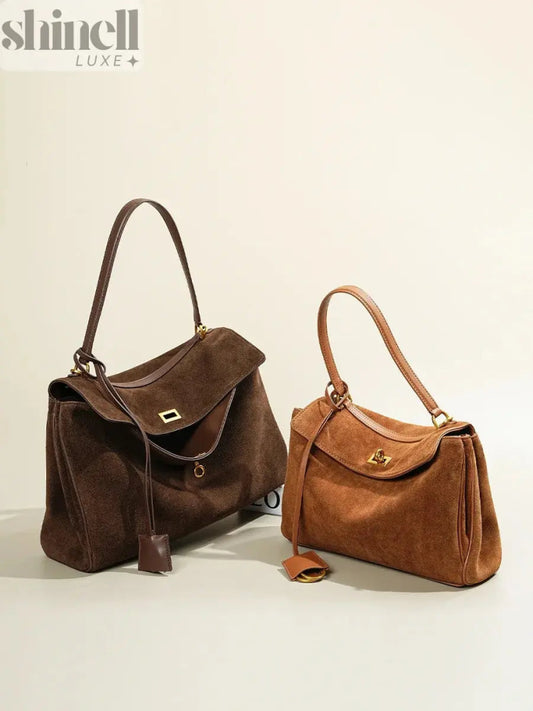 Douillet Chic Leather Tote Bag - SHINELL - LUXE.COM